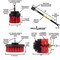 Drill Brush Power Scrubber By Useful Products 5 in W 5 in L Brush, Red R-S-42O-5X-QC-DB - alternate 6